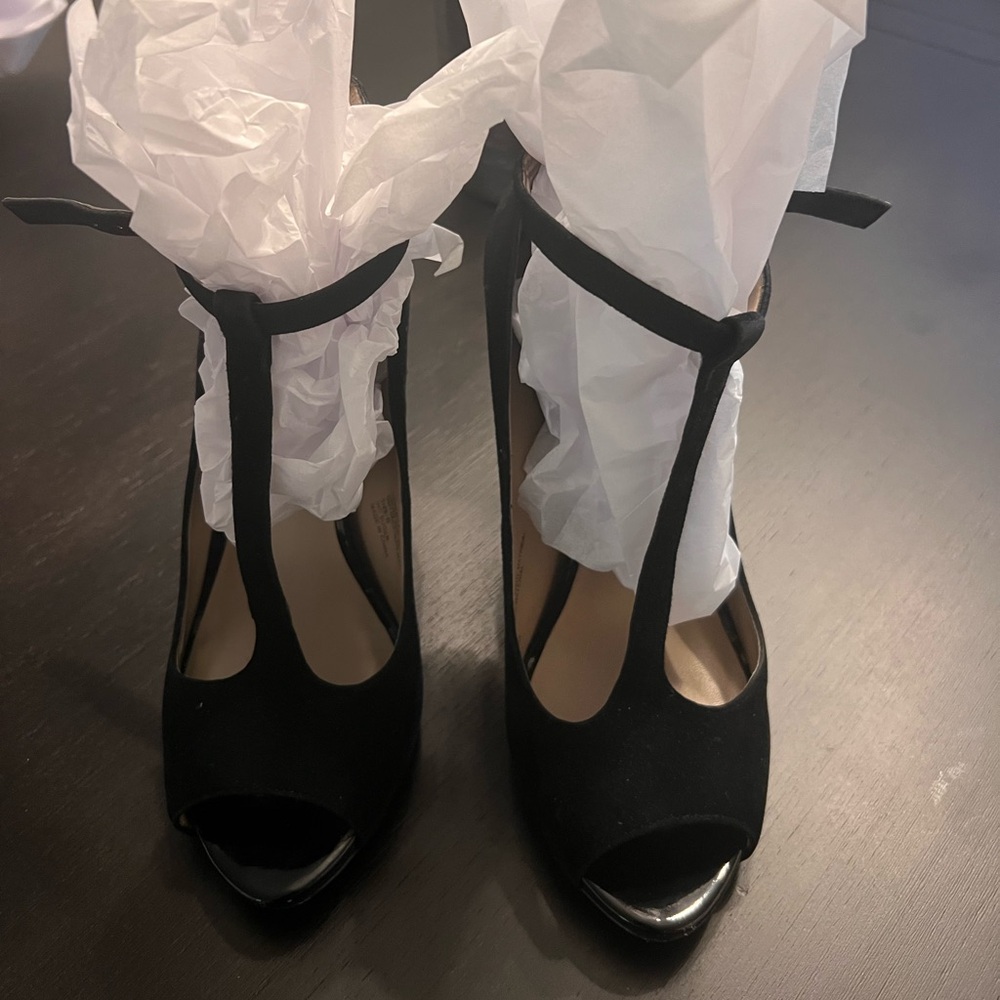 Inc Black Suede Heels